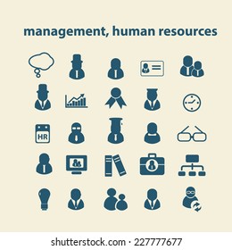 Management, Personal, Teamsymbole, Zeichen, Illustrationen, Vektorgrafik