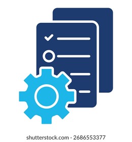 Ícone De Gerenciamento Em Design Plano Monocromático Azul, Ilustração De Vetor