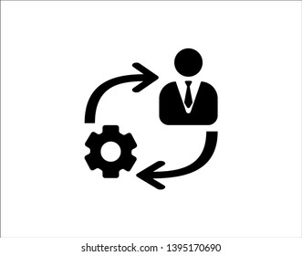 Management Icon. Business Concept. Flat Design. Isolated Illustration. - Illustration 