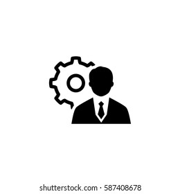 Management Icon. Business Concept. Flat Design. Isolated Illustration.