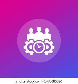 management icon, business concept, vector