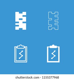 Management icon. collection of 4 management filled and outline icons such as domino. editable management icons for web and mobile.