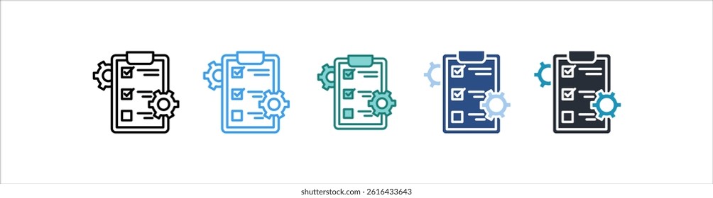 Management Icon In Different Style Vector