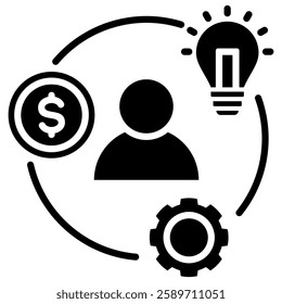 Management Icon Element For Design
