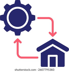 Management Icon Fill Vector Illustration
