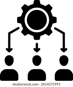 Management Icon Glyph Vector Illustration