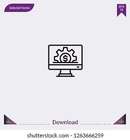 Management icon isolated on grey background.Premium symbol for website design, mobile application, logo, ui.Vector illustration eps10.