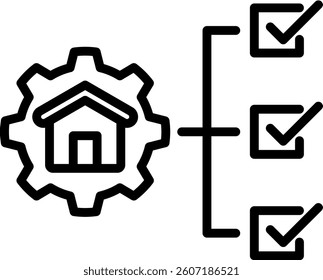 Management Icon Line Vector Illustration