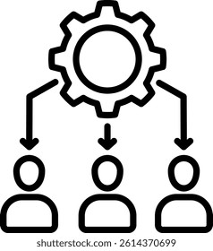 Management Icon Line Vector Illustration