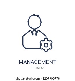 Management icon. Management linear symbol design from Business collection. Simple outline element vector illustration on white background.