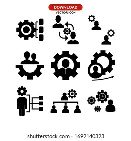 management icon or logo isolated sign symbol vector illustration - Collection of high quality black style vector icons
