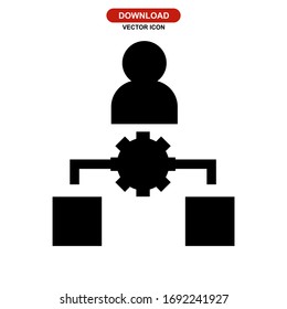 management icon or logo isolated sign symbol vector illustration - high quality black style vector icons
