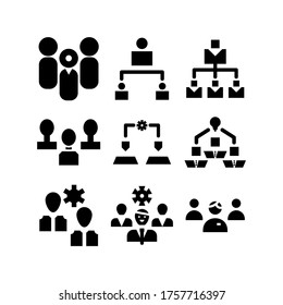 icono de administración o logotipo símbolo de signo aislado ilustración vectorial - Colección de iconos vectoriales de estilo negro de alta calidad

