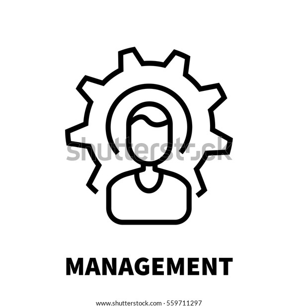 Management Icon Logo Modern Line Style Stock Vector (Royalty Free ...