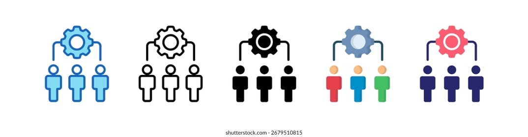 Management Icon Multiple Style Set Collection.