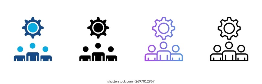 Icono de administración Ilustración vectorial de estilos múltiples
