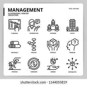 Management icon set