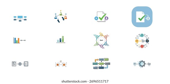 colección de conjunto de iconos de administración en estilo de doble tono. un paquete de iconos contiene administrar, Plan, líder, estrategia, objetivo, tarea, equipo