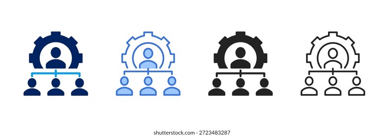 Conjunto de iconos de administración Colección de estilo diferente.