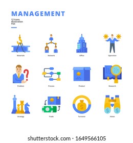 Icono de administración para medios digitales y medios de impresión.