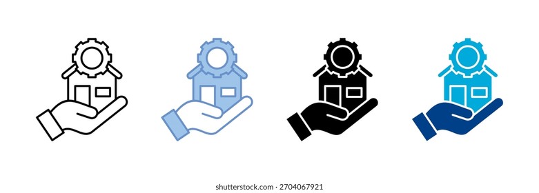 Conjunto de iconos de administración Colección de estilos múltiples