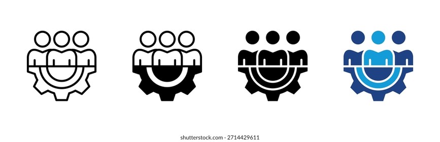 Conjunto de iconos de administración colección de estilos múltiples