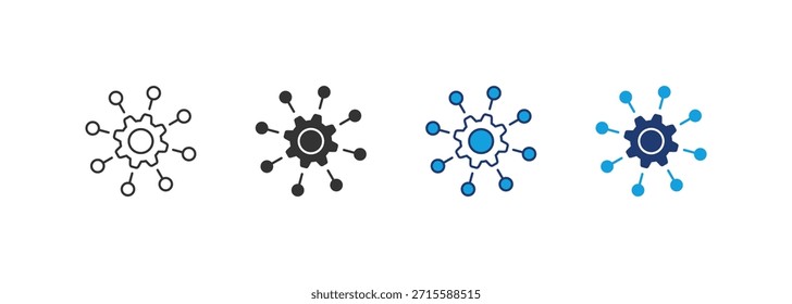 Conjunto de iconos de administración Colección de estilos múltiples