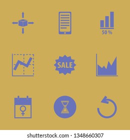 management icon set with phone conversation, parcel four directions and graph vector illustration