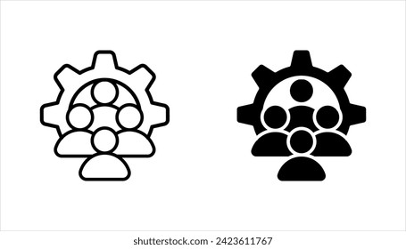 management Icon set. Teamwork management icon vector illustration on white background