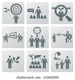 Management icon set,Vector