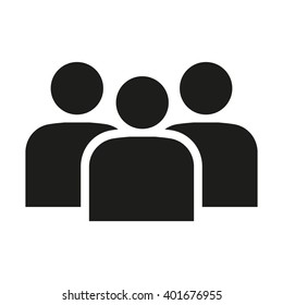 The management icon. Team and group, teamwork, people, alliance symbol. UI. Web. Logo. Sign. Flat design. App. Stock vector