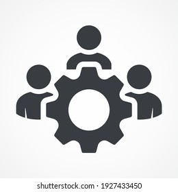 Management Icon. Teamwork management icon. Business team. Company leader, supervisor. Partnership icon. Organization workforce. Facility - Shutterstock ID 1927433450