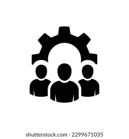 Management Icon. Teamwork management icon. Business team. Company leader, supervisor. Partnership icon. Organization workforce. Facility. Crowd management. Businessman career development. CRM.