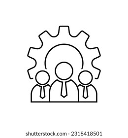 Management Icon. Teamwork management icon. Business team. Company leader, supervisor. Partnership icon. Organization workforce. Facility. Crowd management. Businessman career development. CRM.