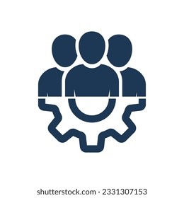 Management Icon. Teamwork management icon. Business team. Company leader, supervisor. Partnership icon. Organization workforce. Facility. Crowd management. Businessman career development. CRM. 