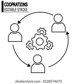 Ícone de Gerenciamento. Ícone de gerenciamento de trabalho em equipe. Equipe de negócios.  Ilustração do trabalho em equipe, vetor estilo plano. parte 1