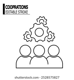 Management Icon. Teamwork management icon. Business team.  Teamwork illustration, flat style vector. part 3