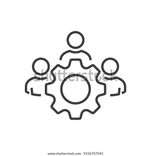 Management Icon Teamwork Management Icon Business Stock Vector (Royalty ...