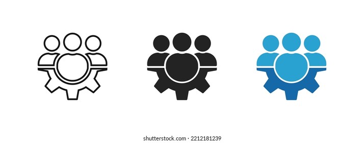 Management icon. Teamwork sign. Community symbol. Vector illustration.