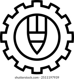 Management-Symbol. Dünnes lineares Design einzeln auf weißem Hintergrund