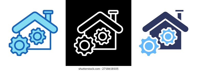 Ilustración vectorial de estilo triple Management Icon