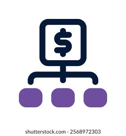 management icon. vector dual tone icon for your website, mobile, presentation, and logo design.