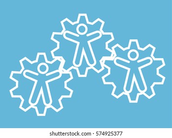 Management icon vector illustration isolated