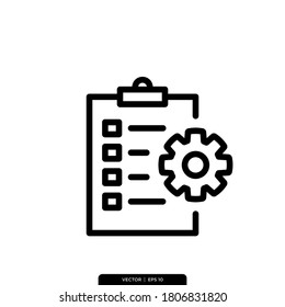 plantilla de logotipo de ilustración de vector de icono de administración