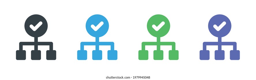 Ilustración vectorial de icono de administración. Concepto de organización