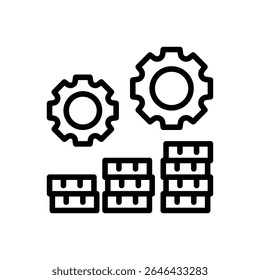 Vector de icono de administración con estilo de línea