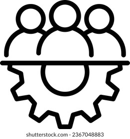 management icon vector teamwork, team symbol