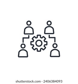Management icon. vector.Editable stroke.linear style sign for use web design,logo.Symbol illustration.