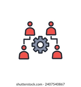 Management icon. vector.Editable stroke.linear style sign for use web design,logo.Symbol illustration.