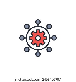 Management icon. vector.Editable stroke.linear style sign for use web design,logo.Symbol illustration.